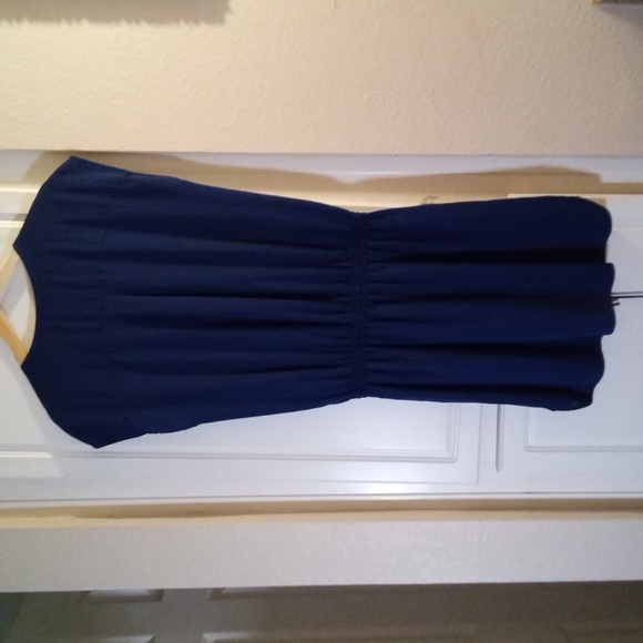 Vince Dark Blue Button and Draw String Mini Dress Size XS - Picture 7 of 7